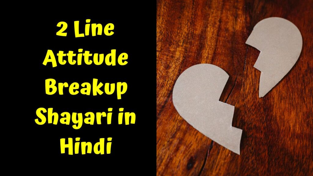 2 Line Attitude Breakup Shayari in Hindi