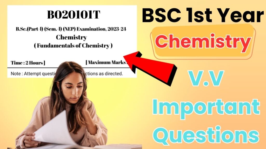 BSC 1st Year Chemistry Important Questions In Hindi 2024