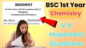 BSC 1st Year Chemistry Important Questions In Hindi 2024! 99% आने वाले