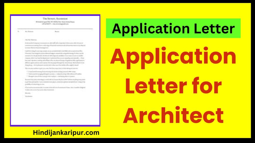 Application Letter for Architect