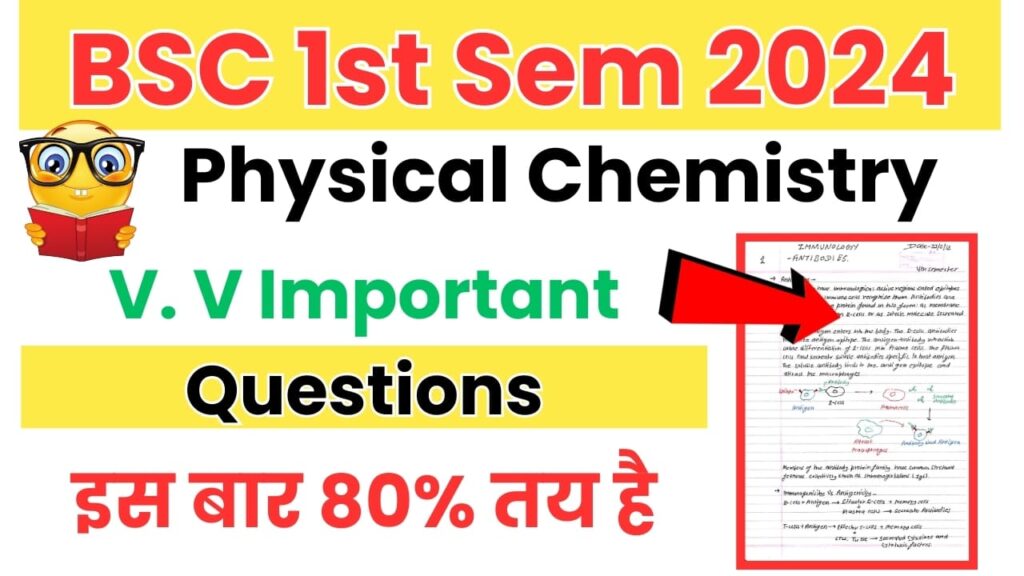 BSC 1st Semester physical Chemistry Important Questions