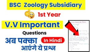 BSC 1st Year Zoology Subsidiary Important Questions In Hindi 2024! 85%