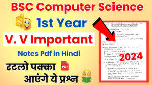 BSC 1st year Computer Science Notes pdf in Hindi