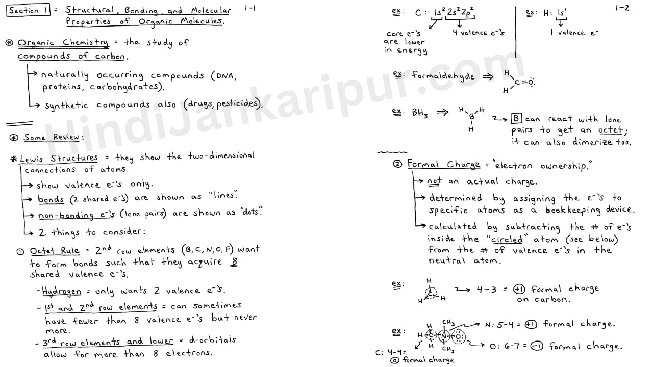 BSC 3rd Year Organic Chemistry Important Notes