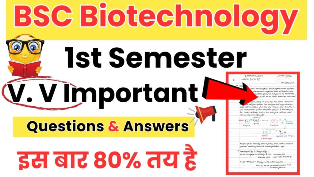 BSC Biotechnology 1st Sem Important Questions