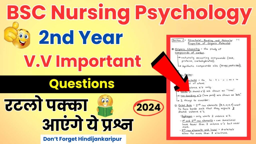 BSC Nursing 2nd Year Psychology Important Questions