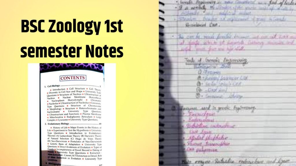 BSC Zoology 1st semester Notes