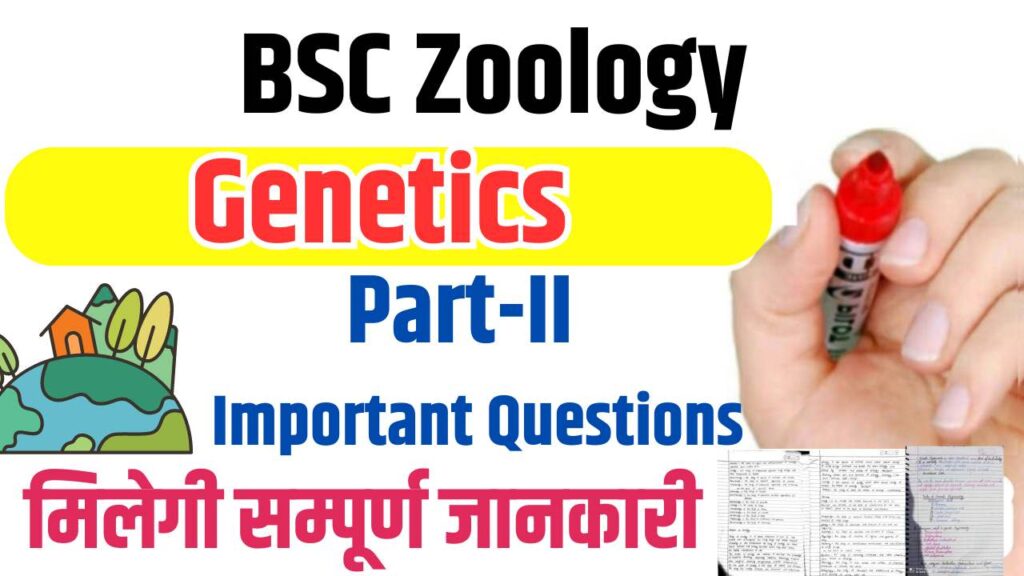 BSC Zoology Paper-ii Genetics Important Questions