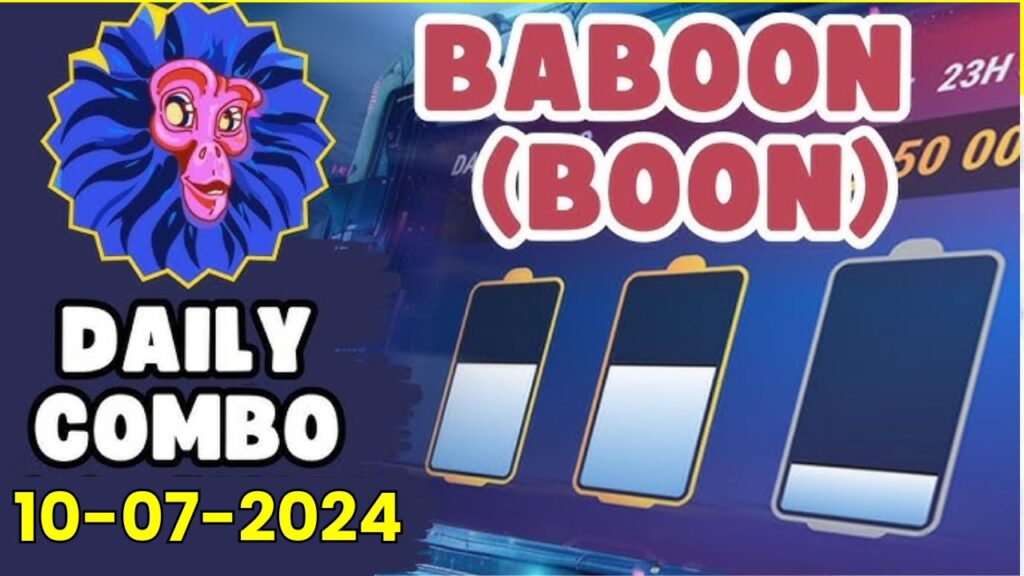  Baboon Combo Cards 10 July