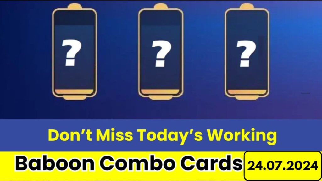 Baboon Combo Cards 24 July