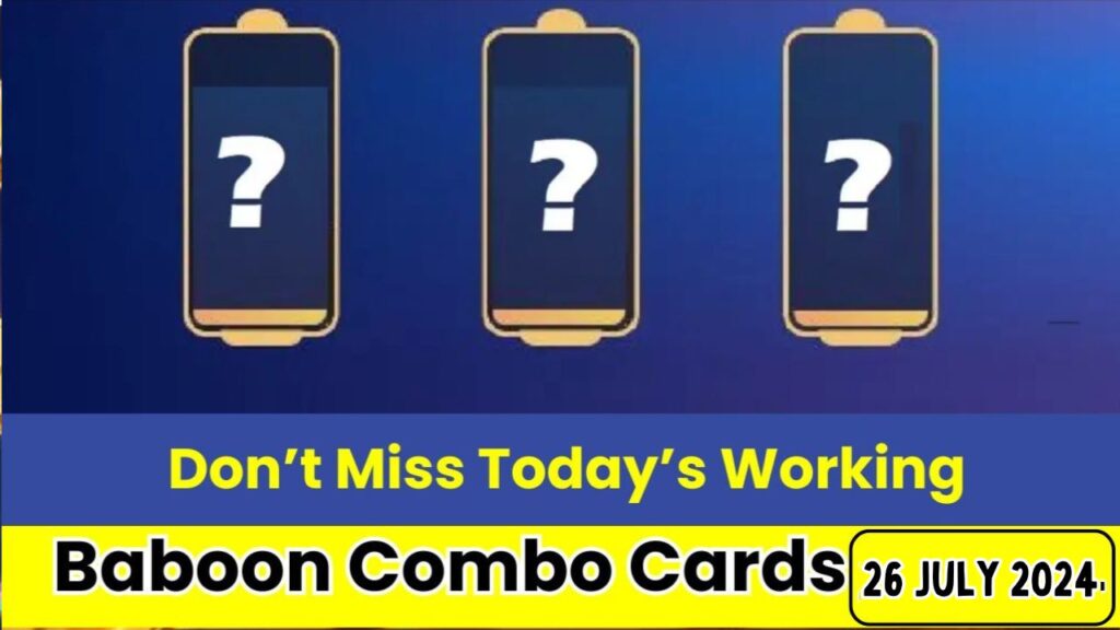 Baboon Combo Cards 26 July