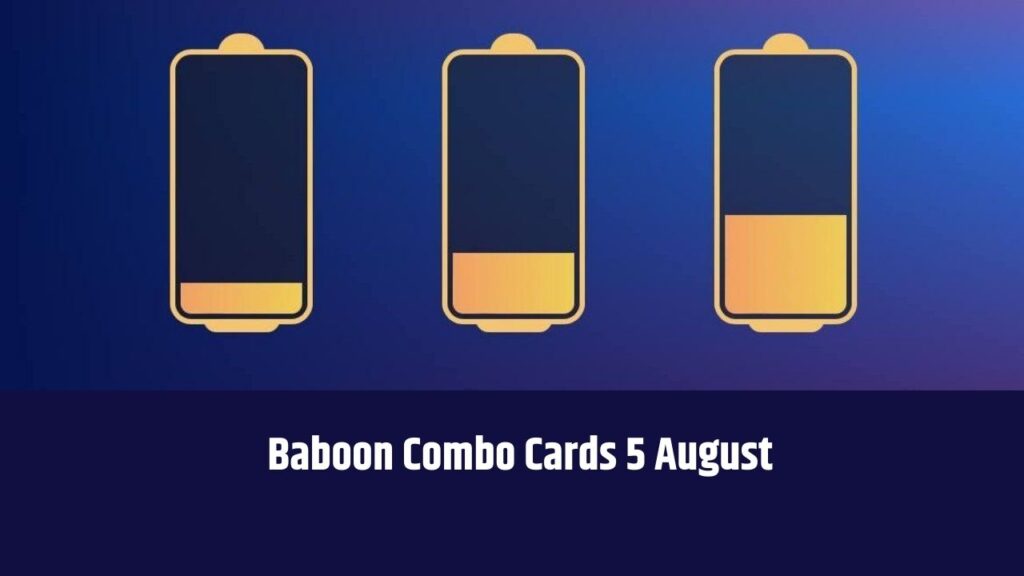 Baboon Combo Cards 5 August