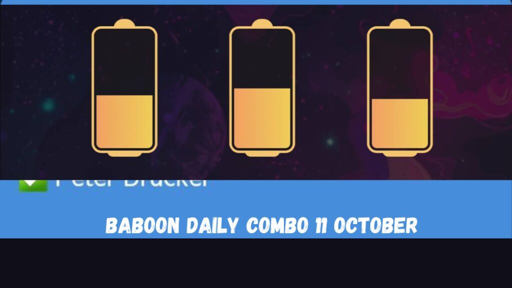 Baboon Daily Combo 11 October