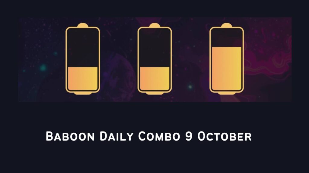 Baboon Daily Combo 9 October