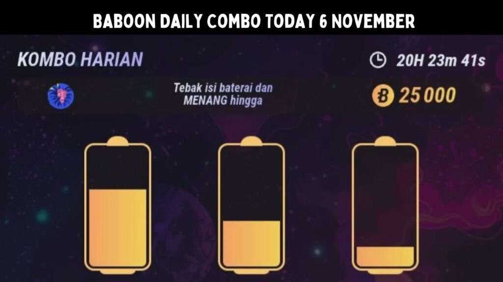 Baboon Daily Combo Today 6 November