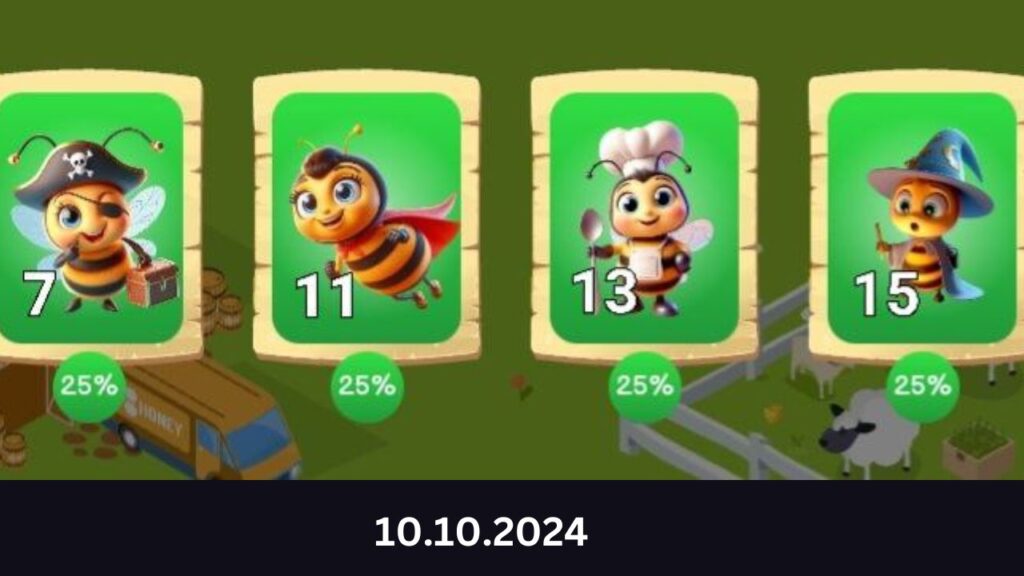 Bee Harvest Daily Combo 10 October