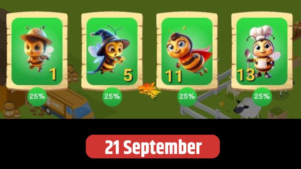  Bee Harvest Daily Combo 21 September