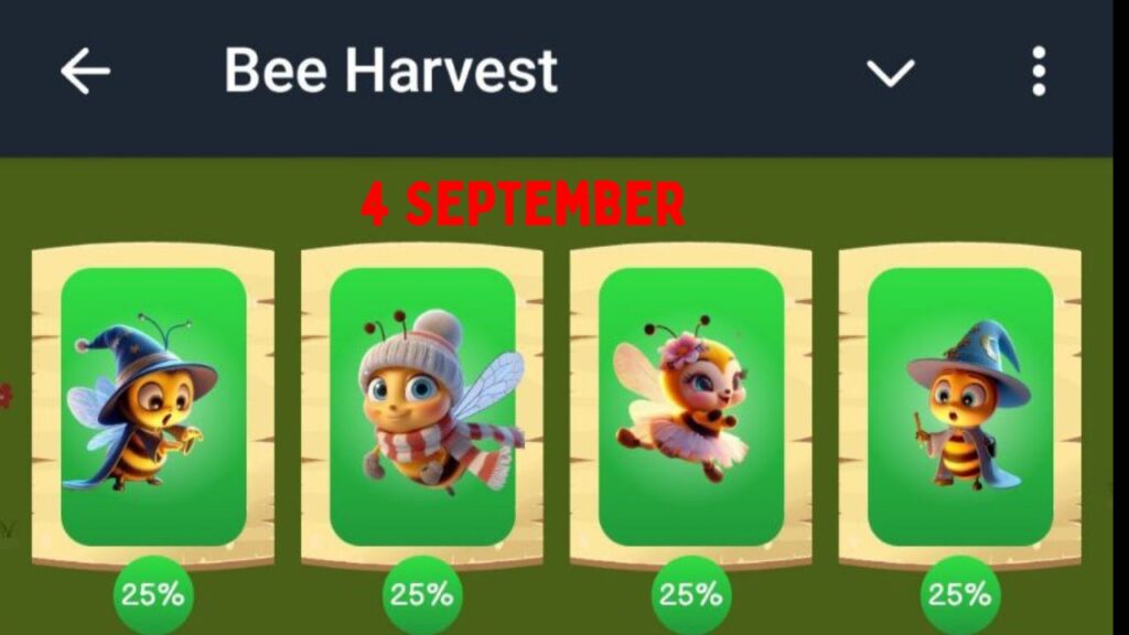 Bee Harvest Daily Combo 4 September