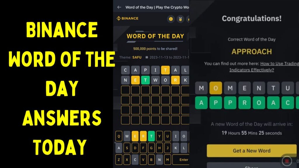 Binance Word Of The Day Answers Today