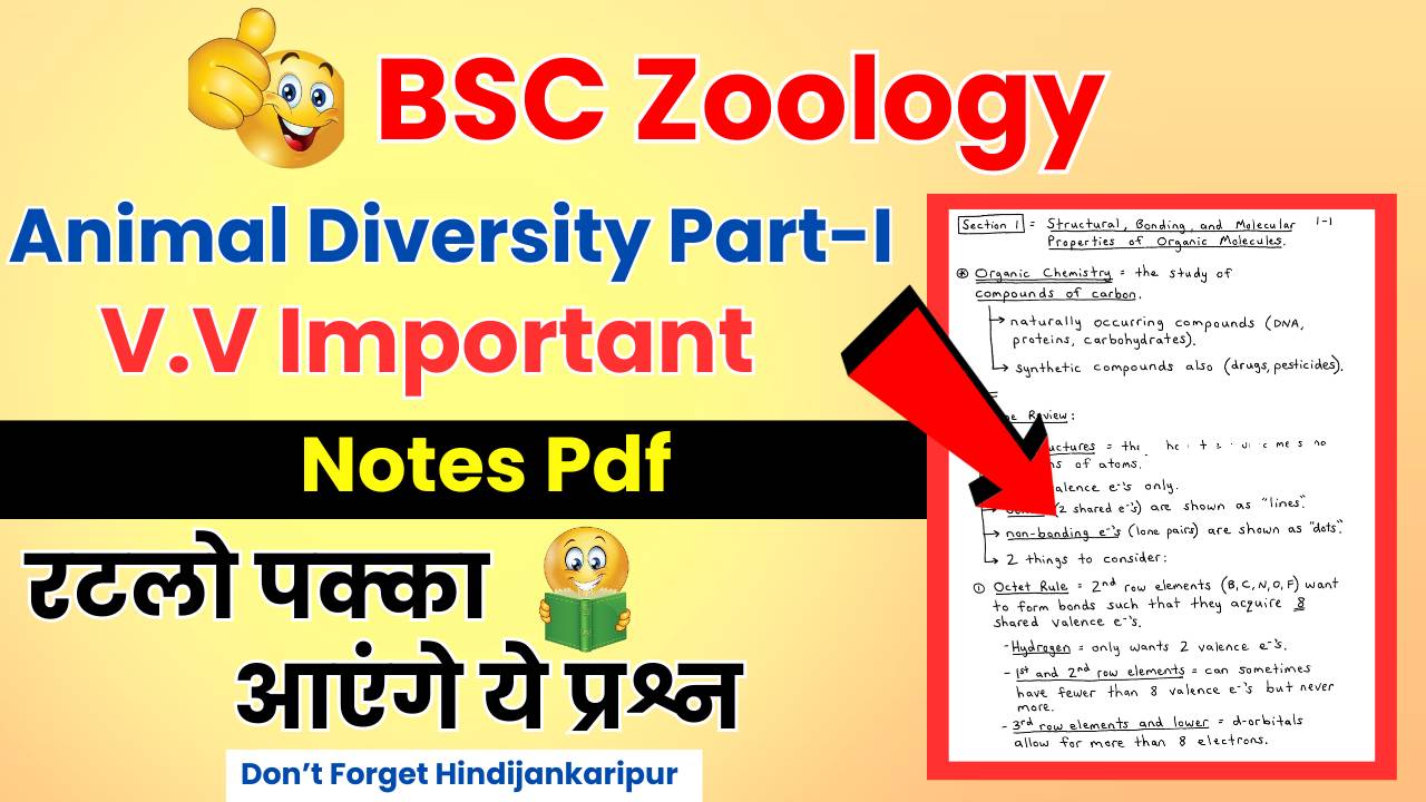 Bsc Zoology Animal Diversity Part-I Notes