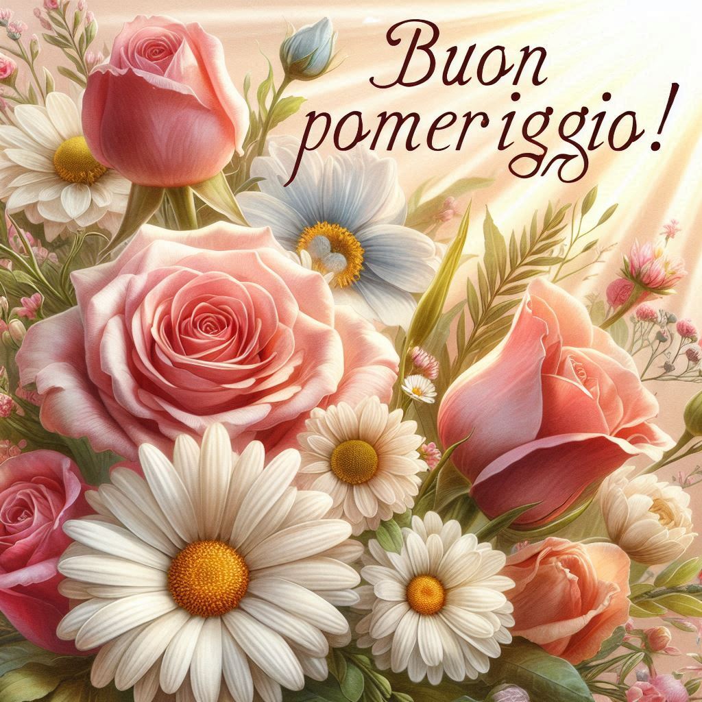 Buon Pomeriggio immagini con fiori