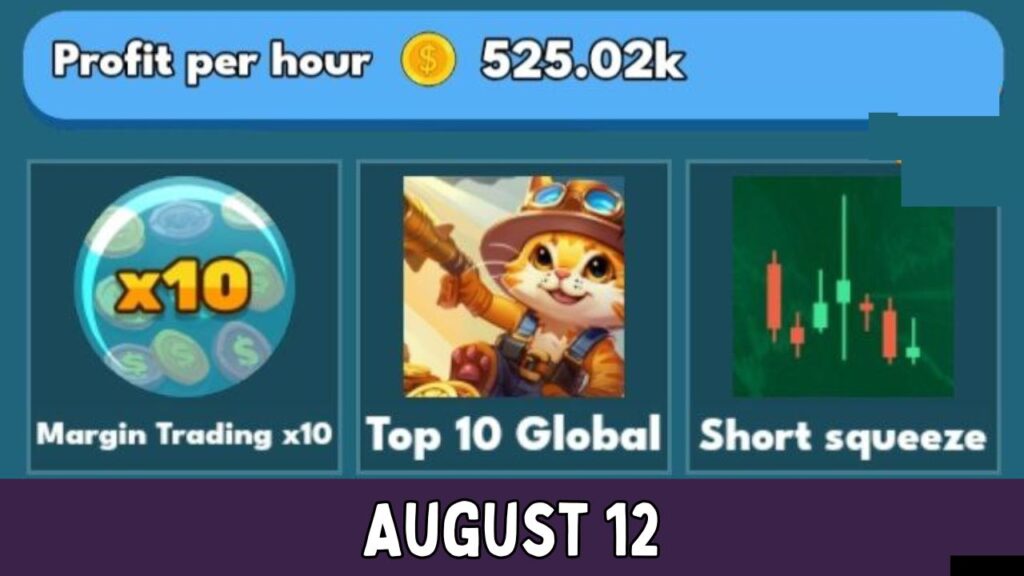 CatGoldMiner Daily Combo 12 August