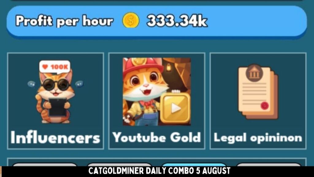 CatGoldMiner Daily Combo 5 August