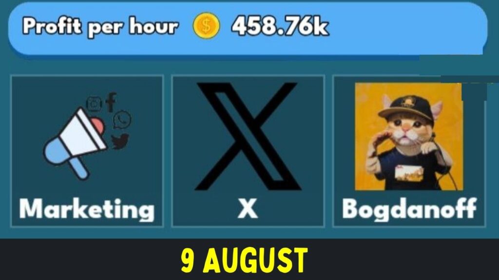 CatGoldMiner Daily Combo 9 August