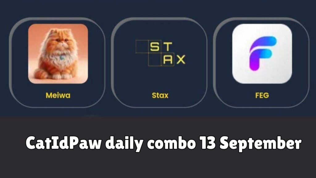  CatIdPaw daily combo 13 September