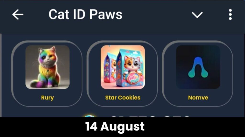 CatIdPaw daily combo 14 August