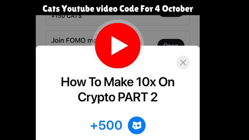 Cats Youtube video Code For 4 October