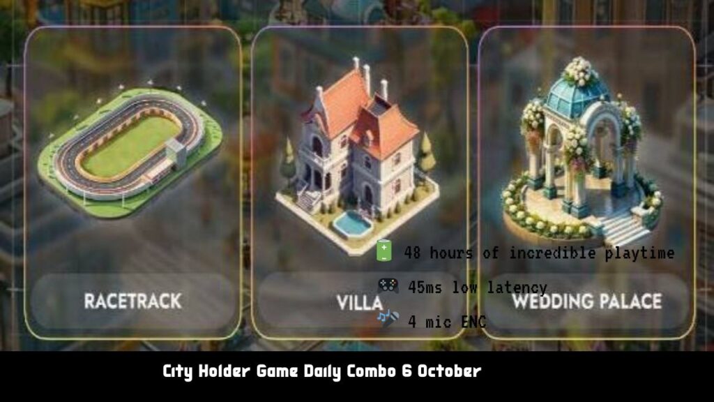 City Holder Game Daily Combo 6 October