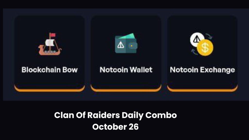 Clan Of Raiders Daily Combo October 26