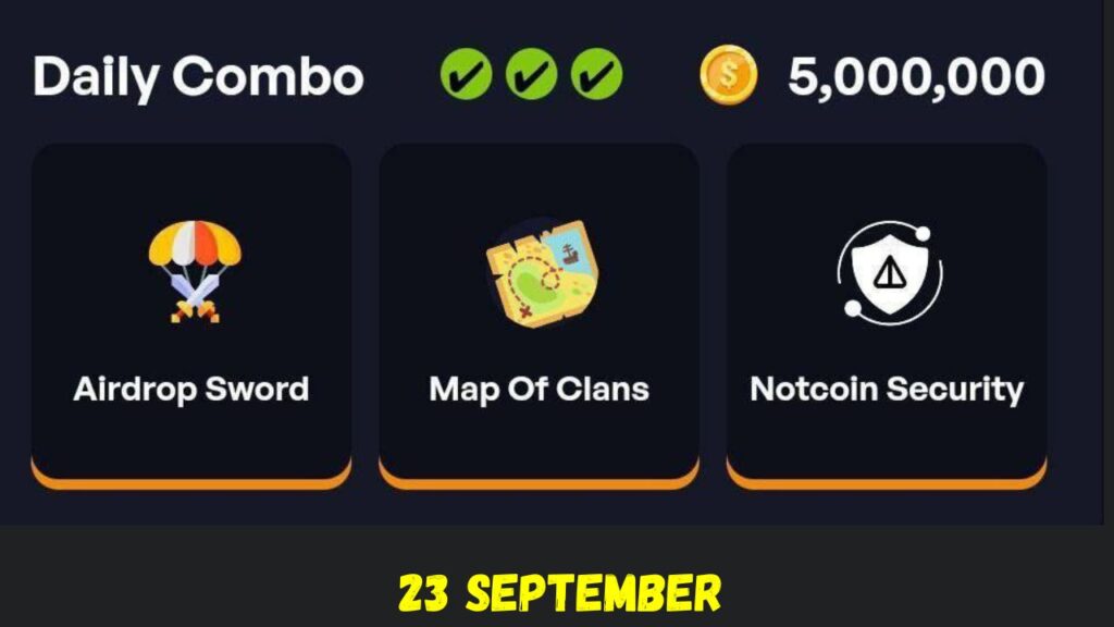 Clan Of Raiders Daily Combo September 23