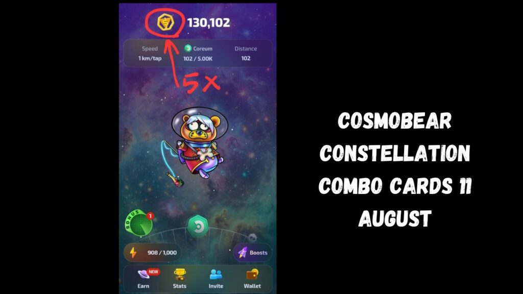 CosmoBear Constellation Combo Cards 11 August