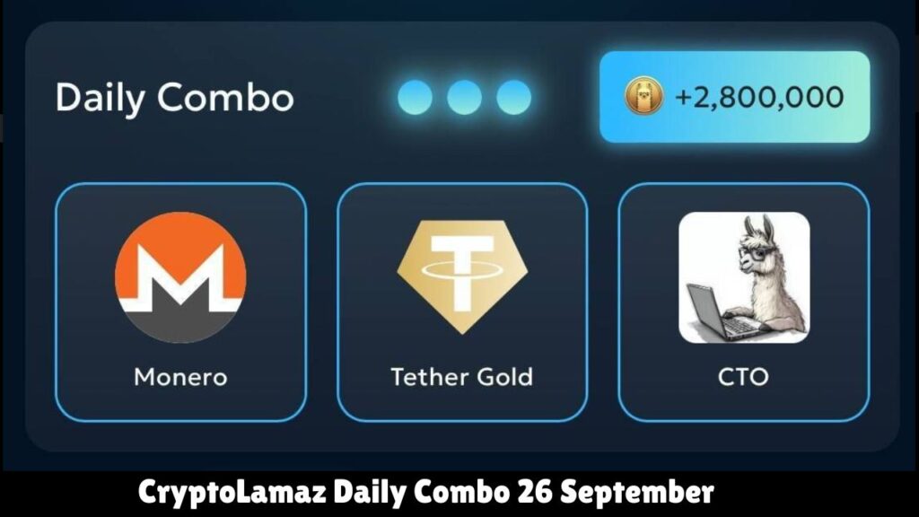 CryptoLamaz Daily Combo 26 September