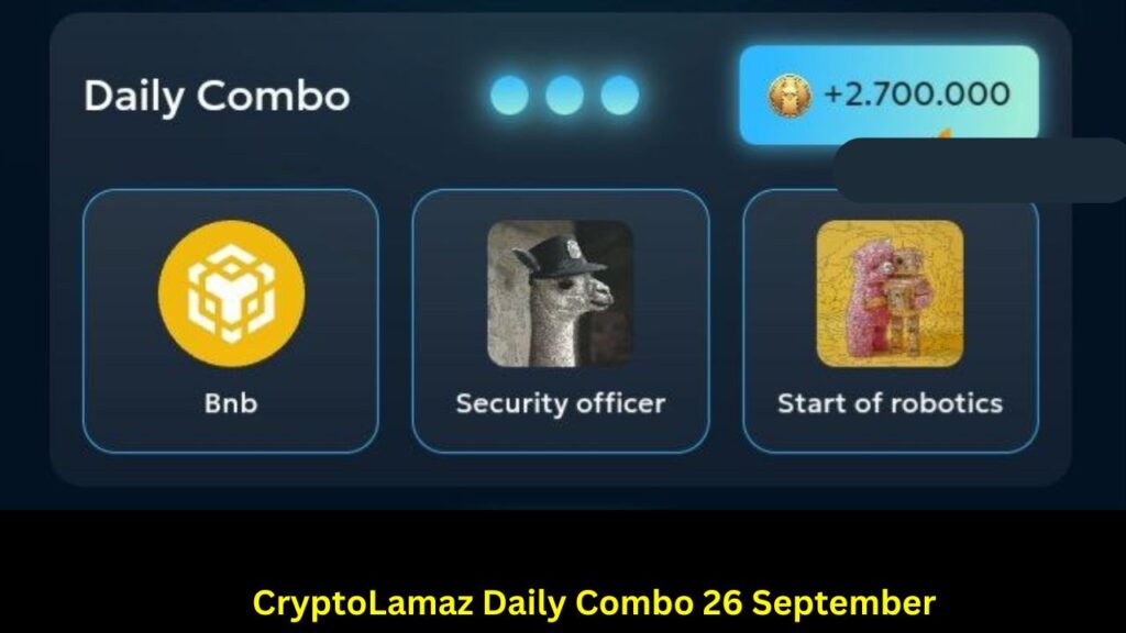 CryptoLamaz Daily Combo 26 September