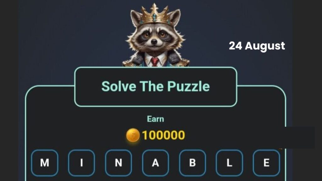 Daily RaCoin Puzzle Code 24 August