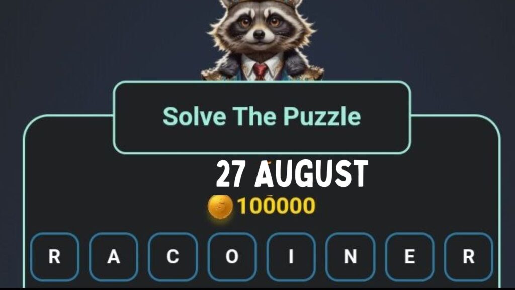 Daily RaCoin Puzzle Code 27 August