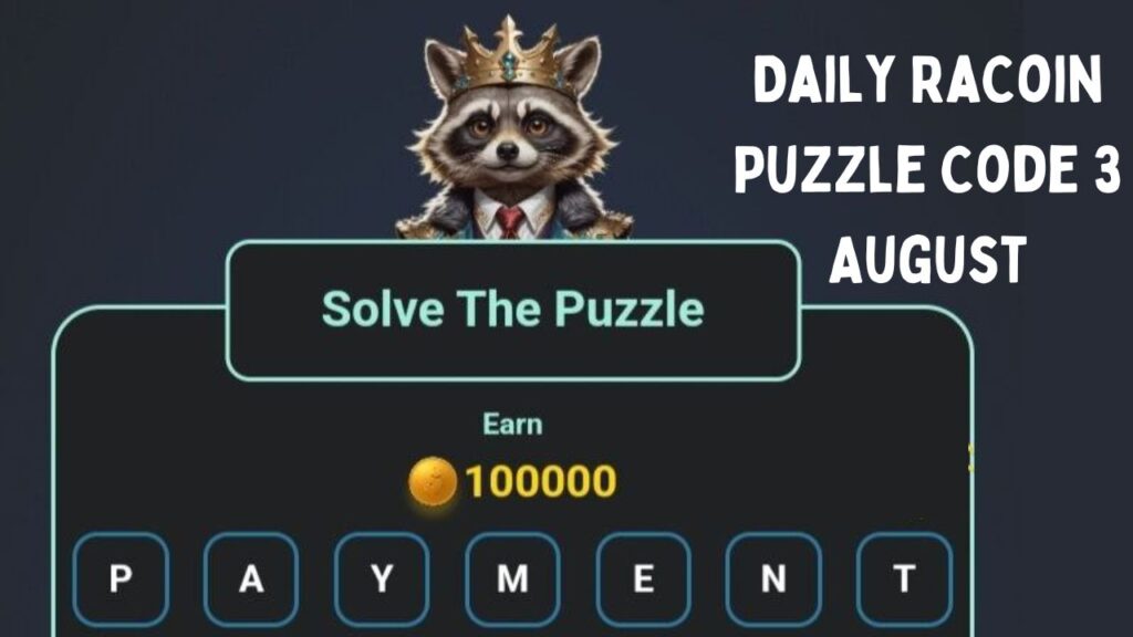 Daily RaCoin Puzzle Code 3 August