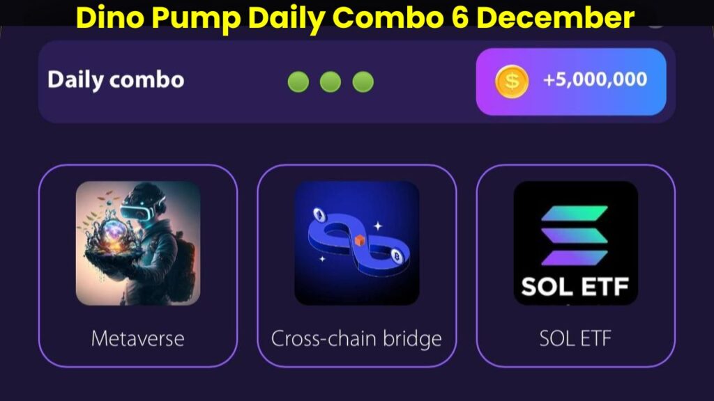 Dino Pump Daily Combo 6 December