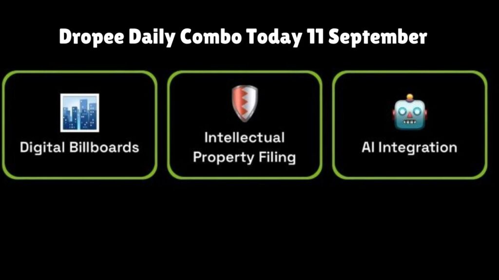 Dropee Daily Combo Today 11 September