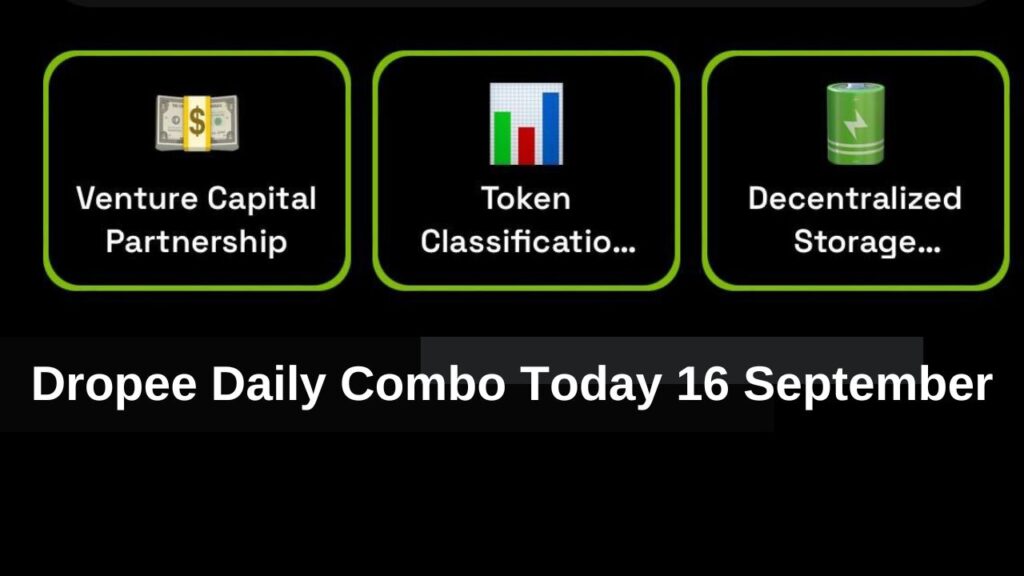 Dropee Daily Combo Today 16 September