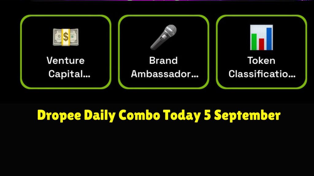 Dropee Daily Combo Today 5 September