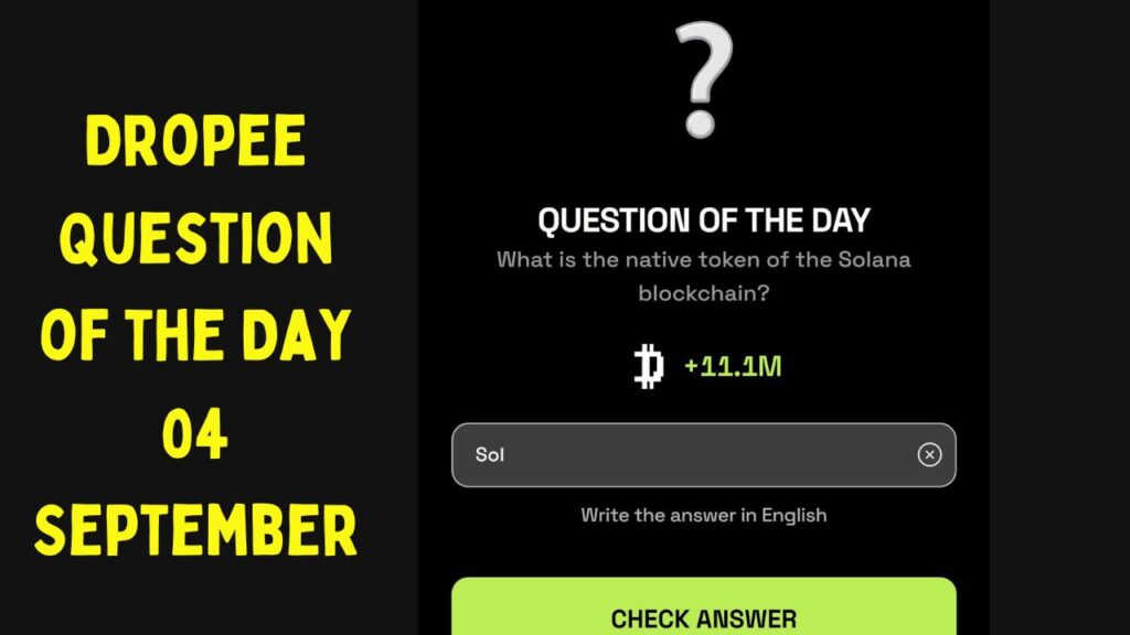 Dropee Question of the Day 04 September 