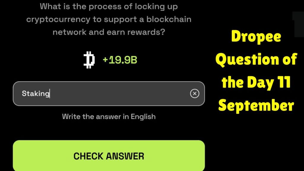 Dropee Question of the Day 11 September