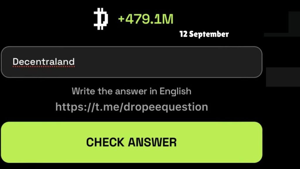 Dropee Question of the Day 12 September