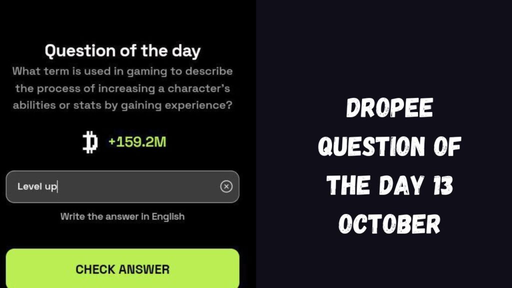 Dropee Question of the Day 13 October