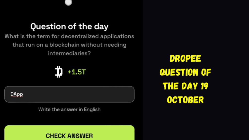 Dropee Question of the Day 19 October