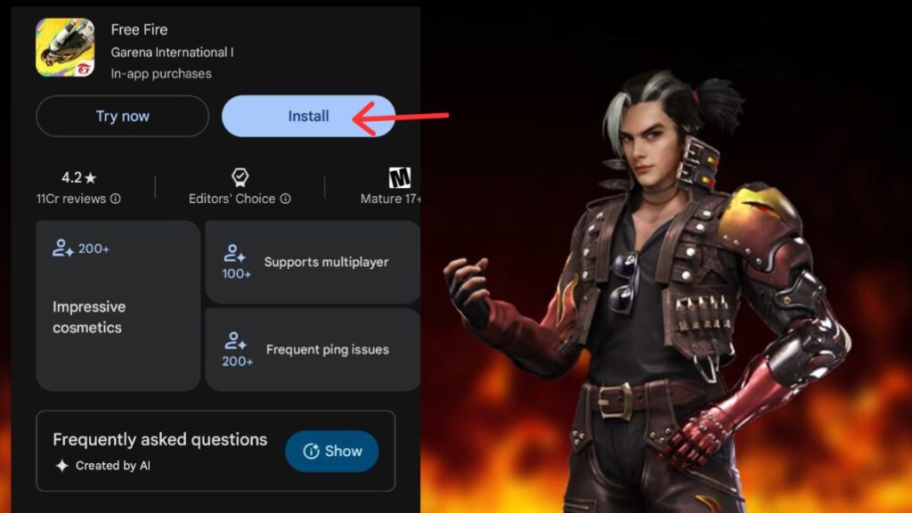 Free Fire India install